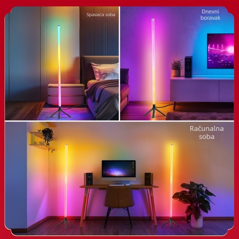 360° šarena podna ambijentalna lampa sa senzorom ritma glazbe, za spavaću sobu i dnevni boravak