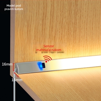 220V kutni ormarić LED svjetlo s LED trakom i senzorom pokreta