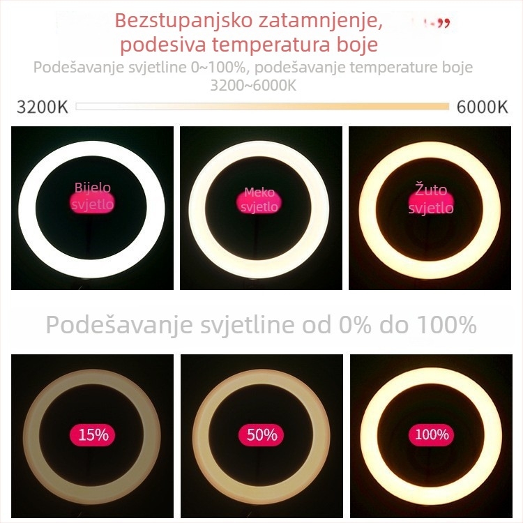 LED podna lampa za ljepotu, tetoviranje i manikuru, zaštita očiju, minimalistički dizajn, podesiva visina 68–180 cm