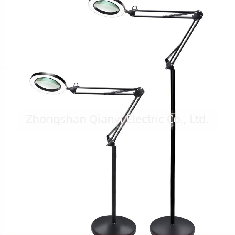 LED podna lampa za ljepotu, tetoviranje i manikuru, zaštita očiju, minimalistički dizajn, podesiva visina 68–180 cm