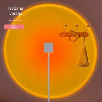 Inteligentna podna lampa za kućnu dekoraciju – LED rasvjeta s staklenim sjenilom, atmosfera zalaska sunca