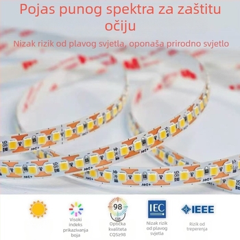 24V LED traka jedne boje, 120/180/192 LED, rezanje na bilo kojem mjestu