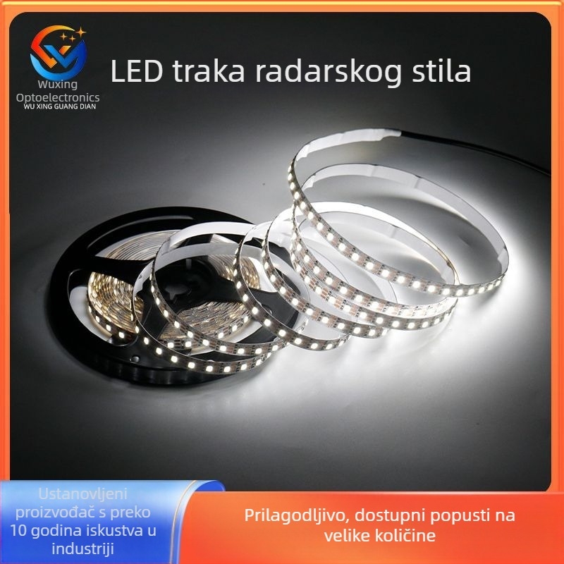 LED traka za unutarnju dekoraciju, 12 V, 120 LED (2835), 8 W, kuta snopa 120°, CRI 80, trobojna temperatura boje, nije dimabilna.