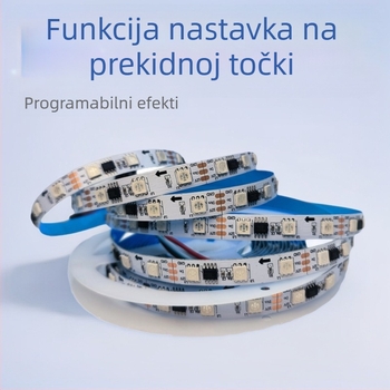 Mai Jazz LED traka mijenja boje s funkcijom nastavka nakon prekida, 60 LED, 12V programabilni RGB za KTV