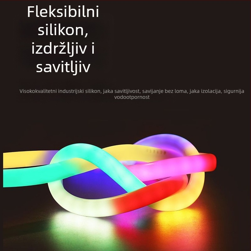 360° fleksibilni LED kružni trak, vanjska vodootpornost, visoka svjetlina za zaslone i osvjetljenje mostova