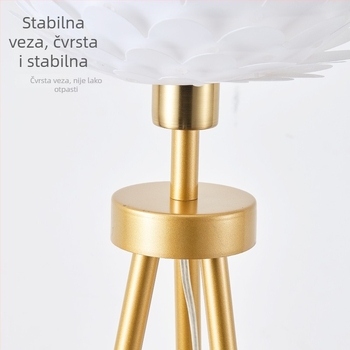 Prilagođena lampa s laticama, stajaća lampa uz kauč u dnevnom boravku, francuski minimalistički stil sredine stoljeća, ambijentalno osvjetljenje za spavaću sobu