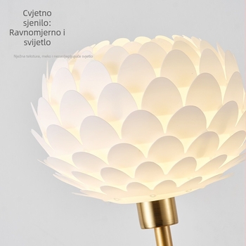 Prilagođena lampa s laticama, stajaća lampa uz kauč u dnevnom boravku, francuski minimalistički stil sredine stoljeća, ambijentalno osvjetljenje za spavaću sobu