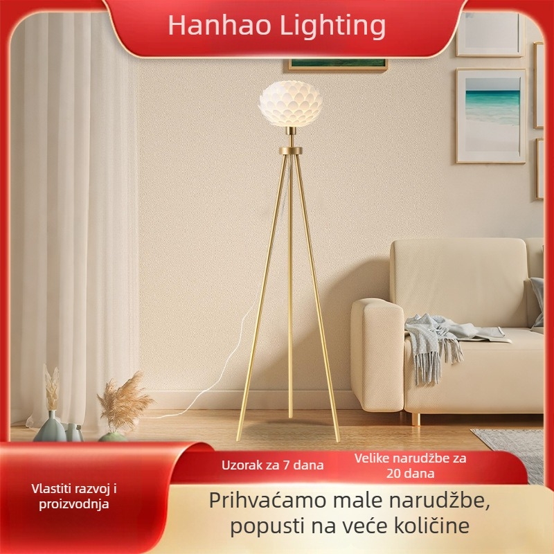 Prilagođena lampa s laticama, stajaća lampa uz kauč u dnevnom boravku, francuski minimalistički stil sredine stoljeća, ambijentalno osvjetljenje za spavaću sobu
