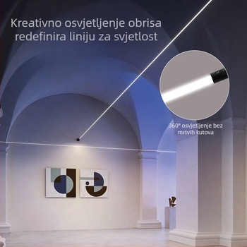 Minimalistično bijelo COB linearno LED svjetlo s čeličnom trakom za spavaće sobe i hodnike
