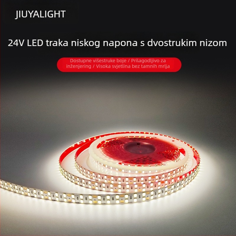Prilagođena LED traka 24V, samoljepljiva gola ploča, dvostruki red linearni izvor svjetla, s mogućnošću prigušivanja