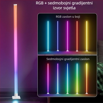 LED podna lampa RGB sa zvukom aktivacije, ambijentalno osvjetljenje za dnevni boravak i spavaću sobu, glazbeni ritam