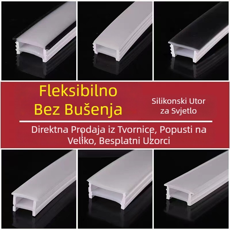 Fleksibilna LED silikon traka, vanjska vodootporna traka za vrata, 24V dekorativno linearno osvjetljenje