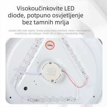 Jednostavna kružna LED stropna svjetiljka za spavaću sobu, hodnik i balkon; izuzetno tanak dizajn
