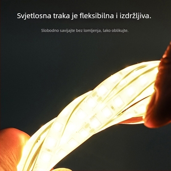 LED traka 24V/12V, visoka svjetlost, samoljepljiva, IP68 vodootporna, čvrsti silikon, za bazen