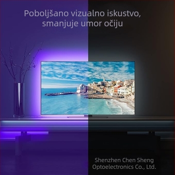 LED traka 5050 RGB, dizajn crne ploče, 30 LED/m, nježno svjetlo, USB napajanje 5V, pozadinsko osvjetljenje za TV i računar, šareni dekorativni efekt svjetla