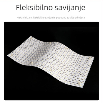 LED mramorni panel za pozadinsko osvjetljenje zida, fleksibilna LED traka 24V, 240 × 480 mm, CRI 90, 120° snop, daljinsko upravljanje