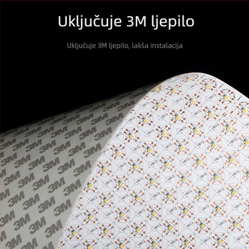 LED mramorni panel za pozadinsko osvjetljenje zida, fleksibilna LED traka 24V, 240 × 480 mm, CRI 90, 120° snop, daljinsko upravljanje