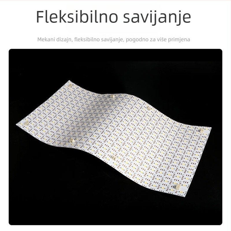 LED mramorni panel za pozadinsko osvjetljenje zida, fleksibilna LED traka 24V, 240 × 480 mm, CRI 90, 120° snop, daljinsko upravljanje