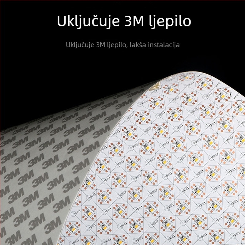 LED mramorni panel za pozadinsko osvjetljenje zida, fleksibilna LED traka 24V, 240 × 480 mm, CRI 90, 120° snop, daljinsko upravljanje