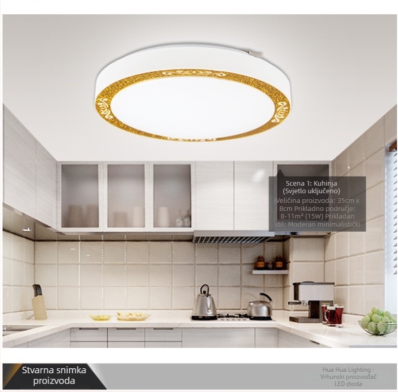 LED stropna svjetiljka, moderni minimalistički dizajn, okrugla svjetiljka za spavaću sobu, dnevnu sobu, balkon, hodnik, ulaz, kuhinju i kupaonicu