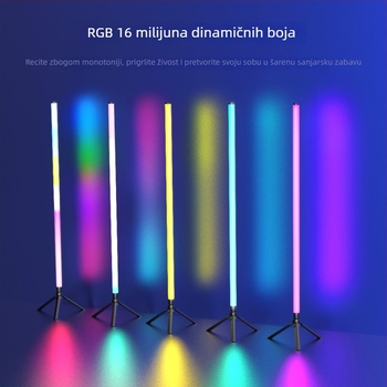 LED 5V RGB ambijentalna podna lampa s glasovnim upravljanjem, USB napajanjem, za gaming i spavaću sobu, kutna svjetiljka