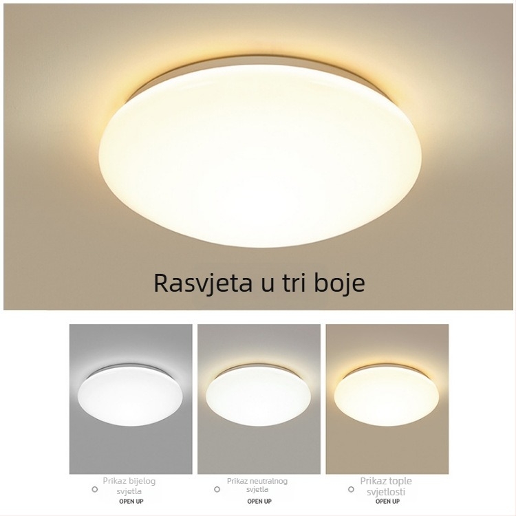 LED plafonjera, potpuno bijela, prilagodljiva, za hodnik, balkon i kuhinju