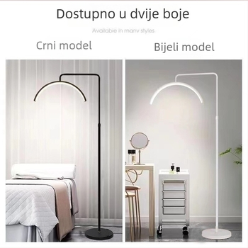 U-oblik podna LED lampa za zaštitu očiju, manikuru, tetoviranje obrva i povećavajuću lampu za trepavice