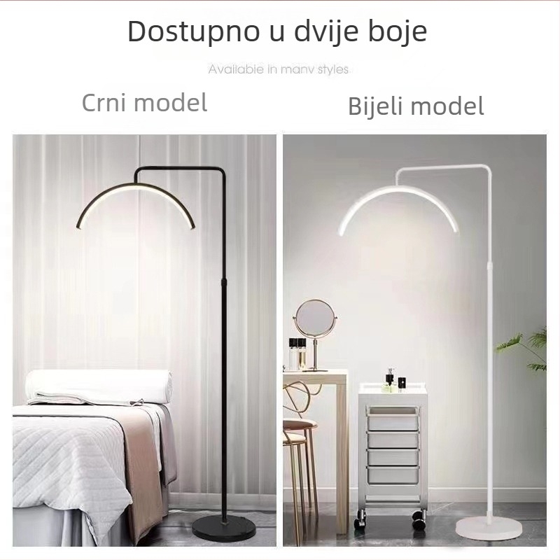 U-oblik podna LED lampa za zaštitu očiju, manikuru, tetoviranje obrva i povećavajuću lampu za trepavice