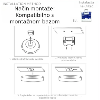 Izuzetno tanke kružno LED stropno svjetlo za balkon i hodnik, unutarnja i vanjska uporaba, protuhmyz, vodootporno i otporno na prašinu, vrlo svijetlo