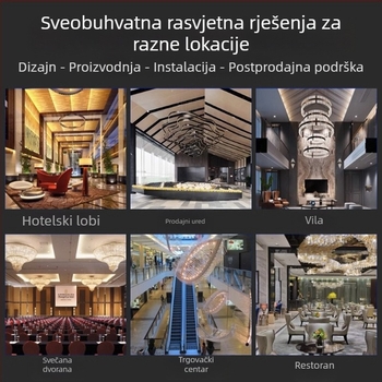 Prilagođeni lusteri za velike hotele i banketne dvorane