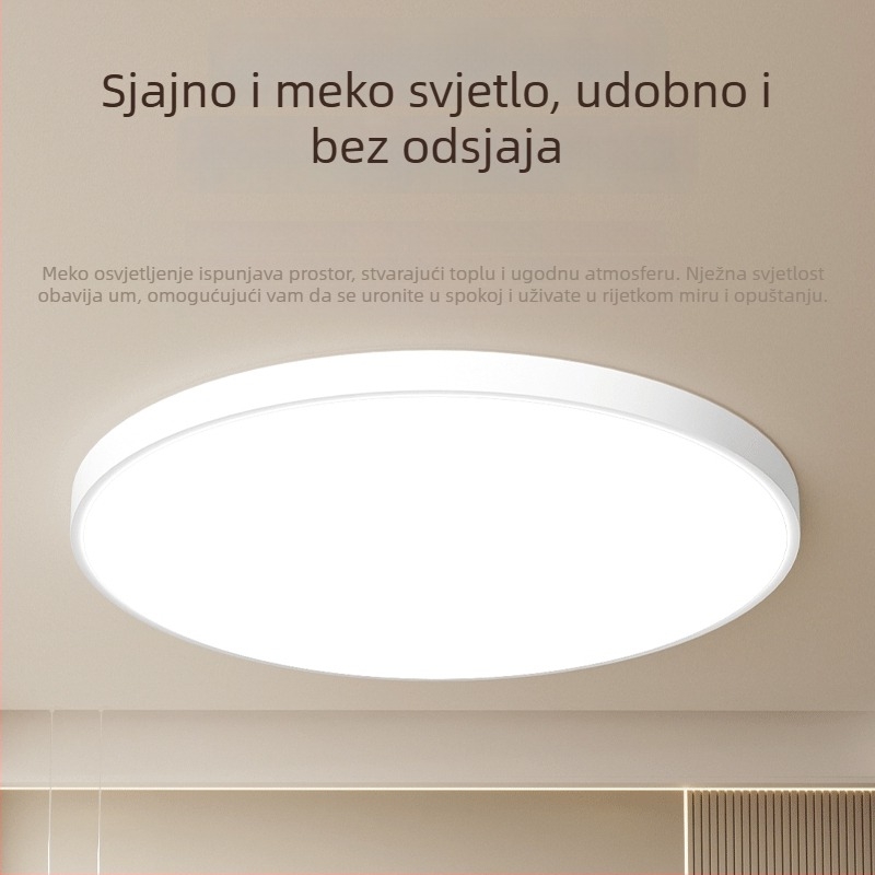 LED stropno svjetlo za dnevni boravak, spavaću sobu i radnu sobu — minimalistički moderni stil, 31–40W, visok CRI ≥90, tijelo od ABS-a, sjenilo PP/PVC, pogodno za 15–30 m²