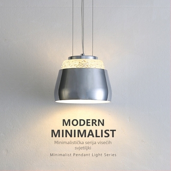 Moderna minimalistička viseća rasvjeta za blagovaonu ili bar, stakleni abažur, jedna glava, željeznički okvir, visina se može prilagoditi do 1 m, 220 V, 3000K topla bijela, boje: zlato, bijela, crna, krom, Ø210×190 mm