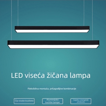 LED linearno stropno svjetlo – ured, teretana i učionica; pravokutno LED svjetlo