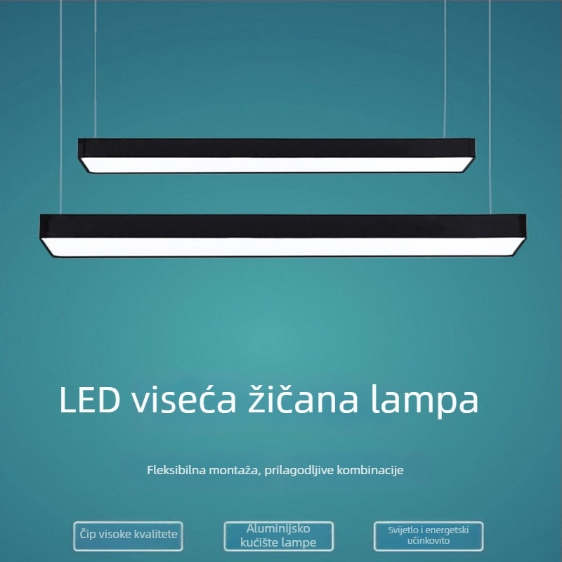 LED linearno stropno svjetlo – ured, teretana i učionica; pravokutno LED svjetlo