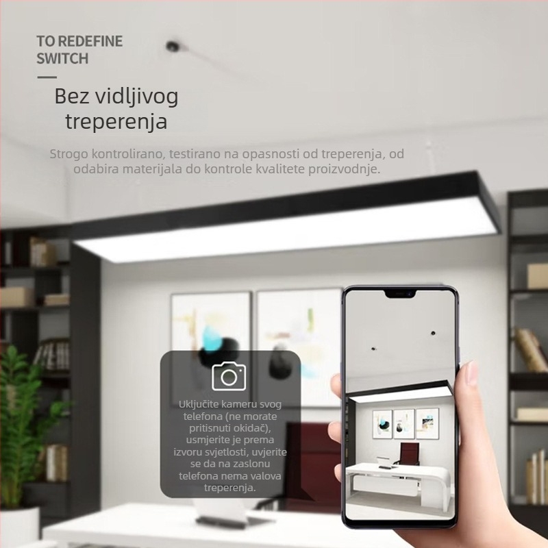 LED linearno stropno svjetlo – ured, teretana i učionica; pravokutno LED svjetlo