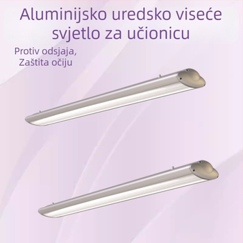 LED viseće svjetlo s mrežom od ćelija, anti-refleksni učinak, linearni profil, aluminijski kvadratni cijev