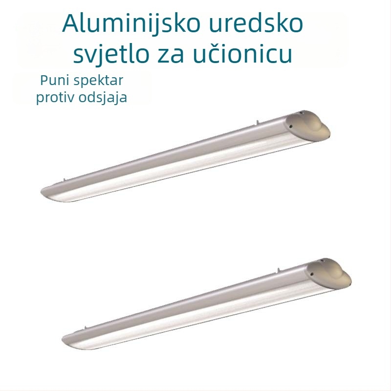 LED viseće svjetlo s mrežom od ćelija, anti-refleksni učinak, linearni profil, aluminijski kvadratni cijev