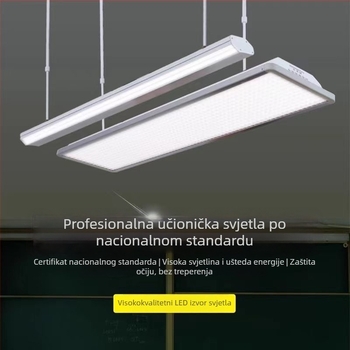 LED linearno svjetlo za učionu s zaštitom očiju, dugački profil, IP65, 6500K, 220V
