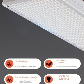 LED linearno svjetlo za učionu s zaštitom očiju, dugački profil, IP65, 6500K, 220V