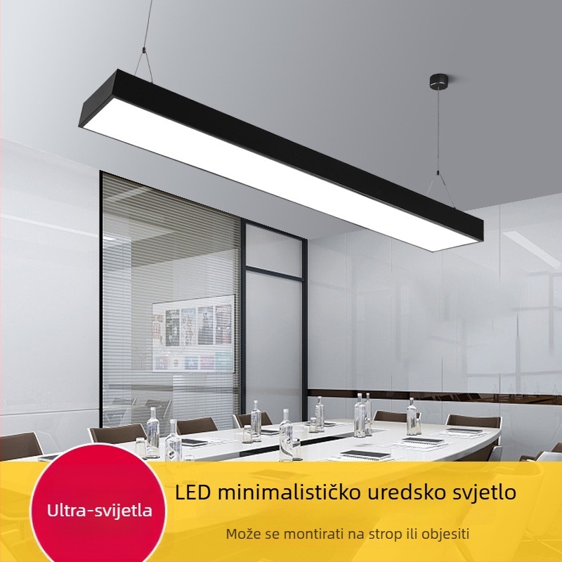 LED linearno svjetlo za urede i trgovačke prostore, stropni profil kvadratnog presjeka, IP42, 6000K, 39 LED, 48W, veličine 120×7–120×30 cm