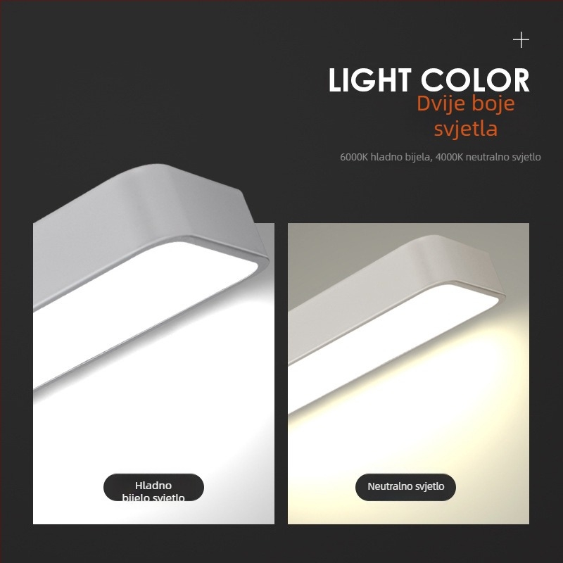 LED linearno svjetlo za urede i trgovačke prostore, stropni profil kvadratnog presjeka, IP42, 6000K, 39 LED, 48W, veličine 120×7–120×30 cm