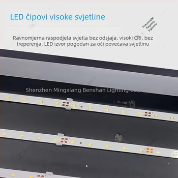 LED uredska viseća svjetiljka s geometrijskim oblicima: šesterokutnik, krug, kvadrat i Y-oblik prstena