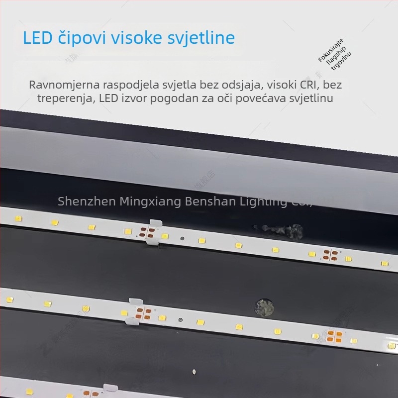 LED uredska viseća svjetiljka s geometrijskim oblicima: šesterokutnik, krug, kvadrat i Y-oblik prstena