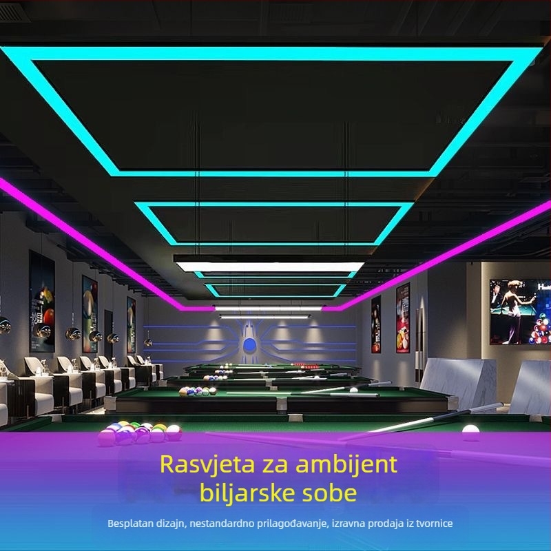 LED traka za atmosferu u prostoriji za bilijar – bezšivo spajanje, duga LED traka za dvoranu i ured, prilagodljiva za esport i komercijalnu upotrebu