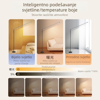 LED podna lampa za dnevni boravak i spavaću sobu, regulirano osvjetljenje za čitanje, moderni minimalistički dizajn