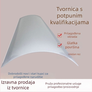 Zakrivljeni PC abažur s dodatnom opremom, difuzni plast kroz ekstrudiranje, prilagođeno oblikovanje kalupa.