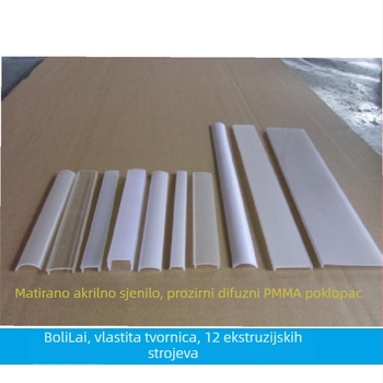Izdrživa difuzna sjenila za lampe od PMMA i PC, mliječno bijela, mat, UV otporna, ne žuti, za LED rasvjetu