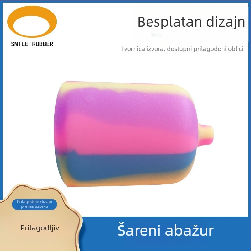 Prilagodljivi silikonski abažuri za lampe u različitim oblicima, izrada kalupa i besplatno prototipiranje, šareni LED abažuri i rasvjeta