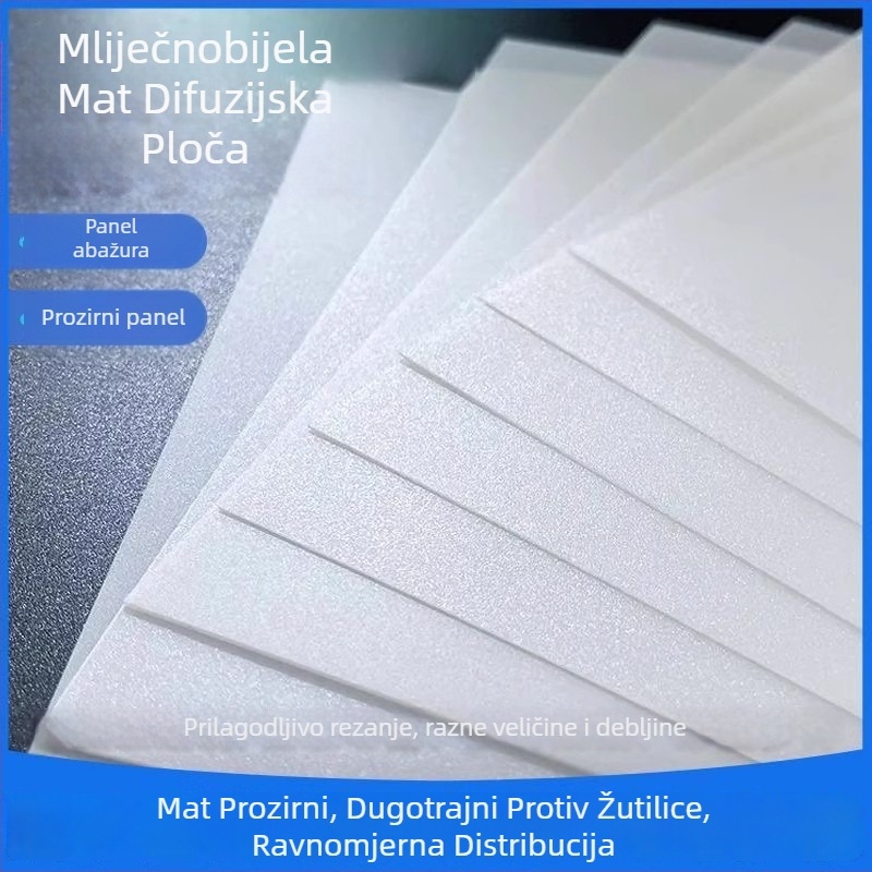 LED matirani difuzijski panel PS za plafonsko osvjetljenje, difuzijski panel, prozirni panel, zaštita očiju