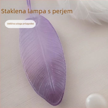 Luster s perastim staklenim sjenilom za dnevni boravak, stakleni paneli za osvjetljenje blagovaonice